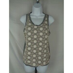 J Crew Floral Crochet Lace Gray Tank Top Size XS